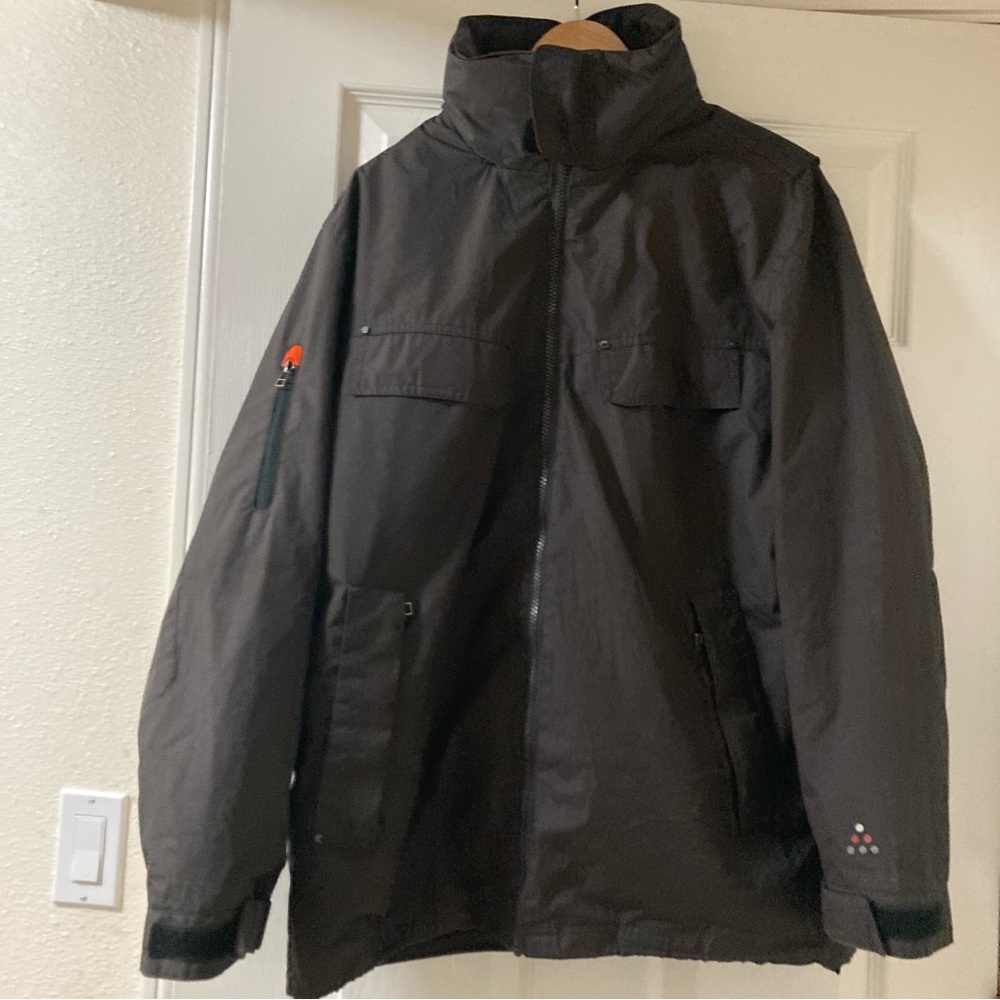 LONDON FOG Functional Outdoor Gear Reg Coat Bronw Jacket 2-in-1 Men's Sz Medium